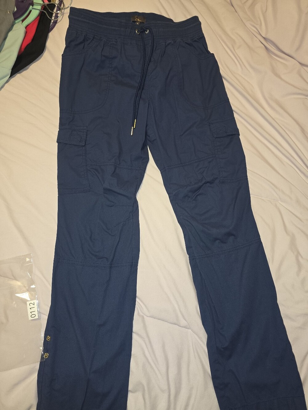 Jaanuu Navy Blue Cargo Scrub Pants - Size Medium
